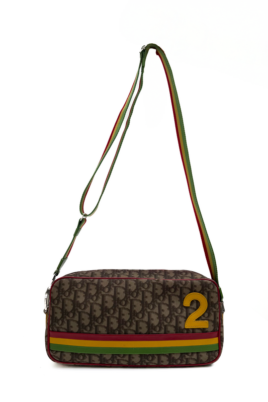Vintage Rasta Oblique Cross Body Camera Bag