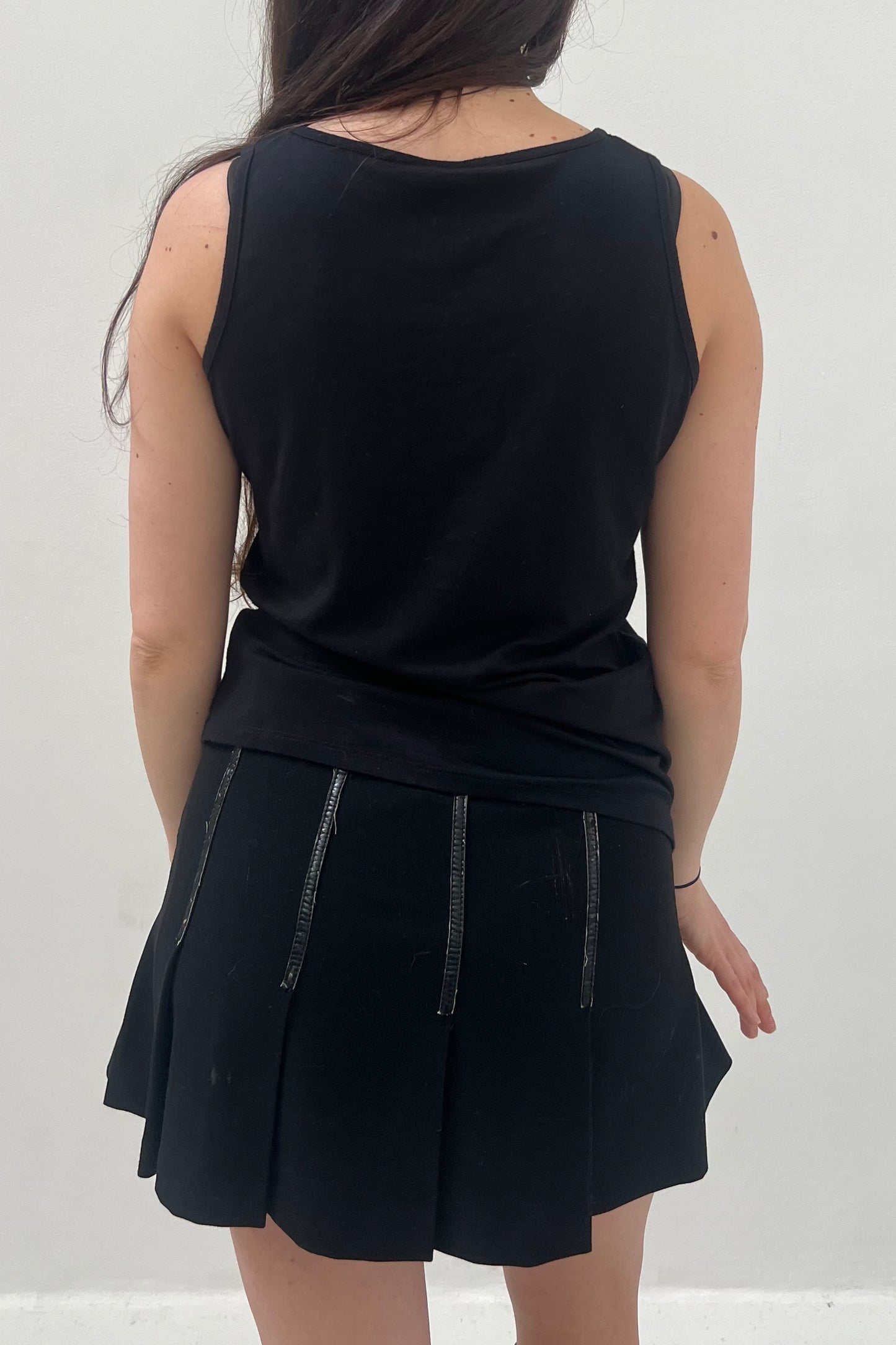 Vintage Black Blue Printed Holiday Top