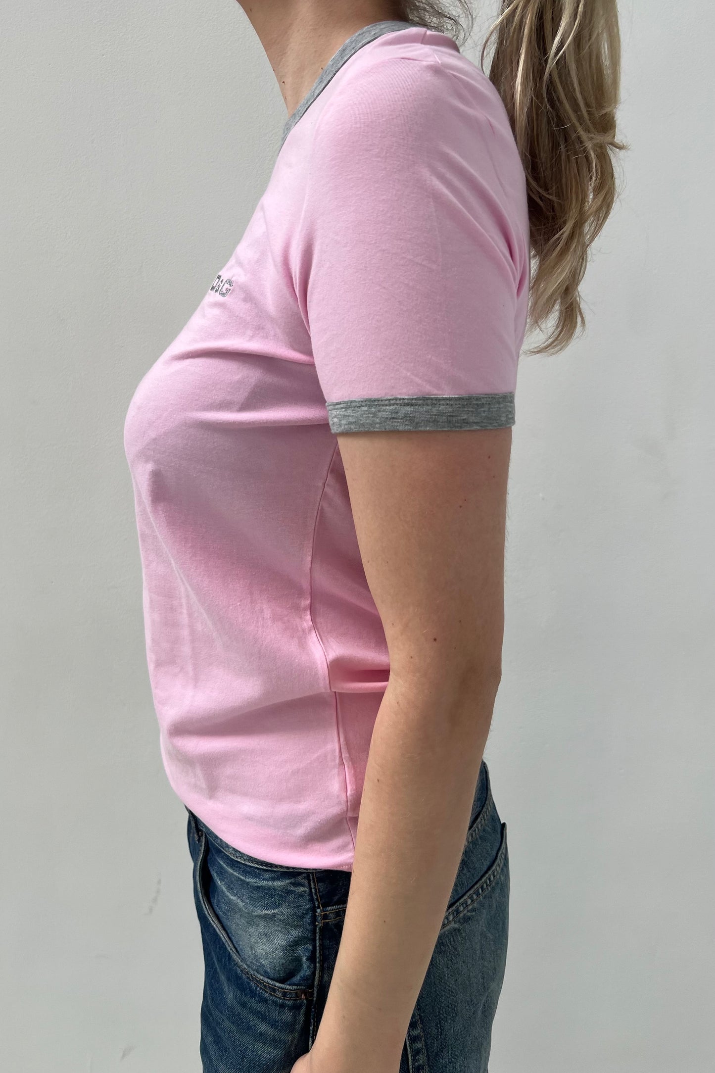 Vintage Pink & Grey Details Tee