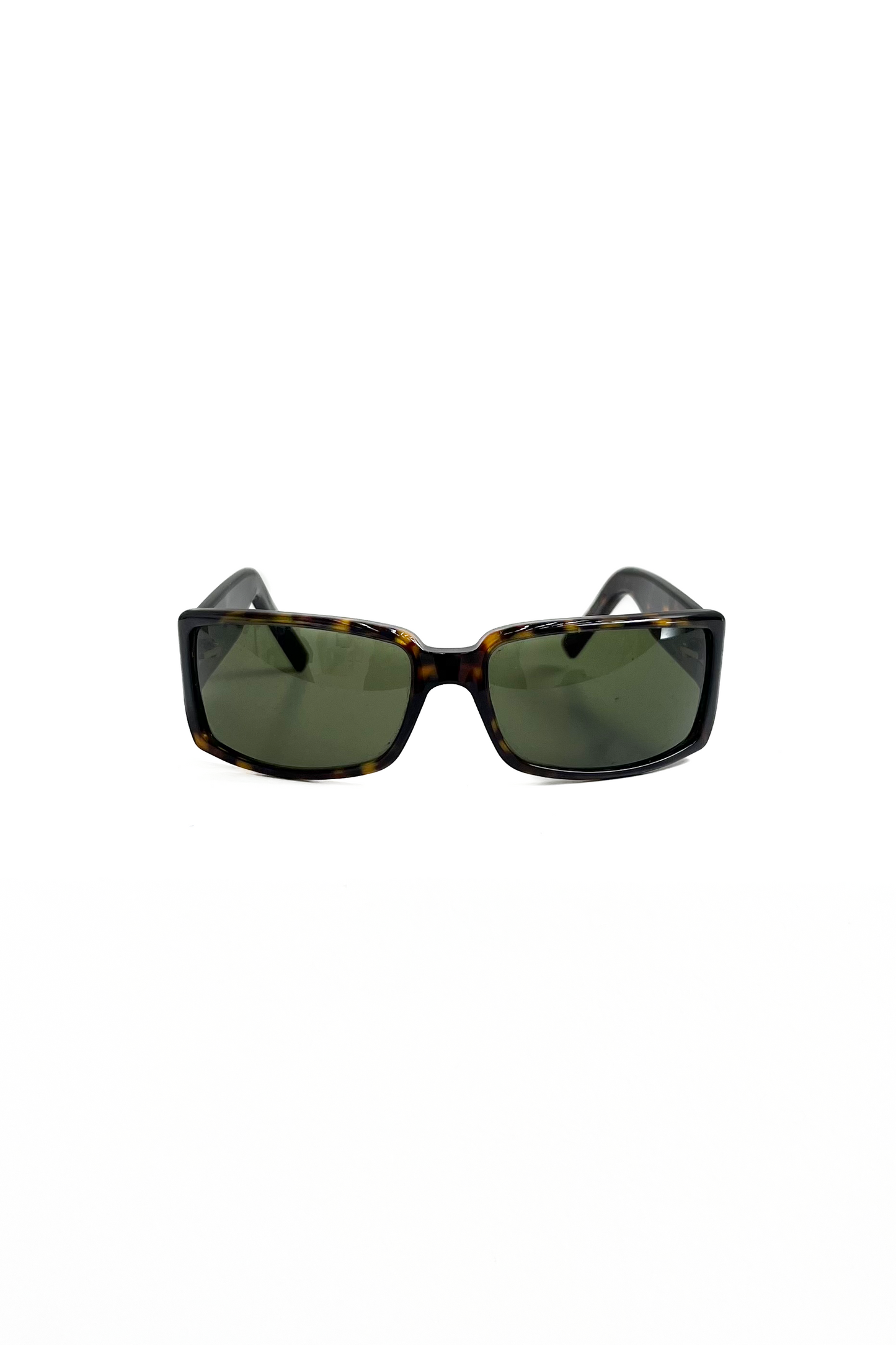 Vintage Classic Tortoise Red & Green Logo Sunglasses