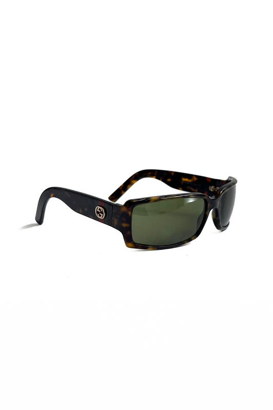 Vintage Classic Tortoise Red & Green Logo Sunglasses