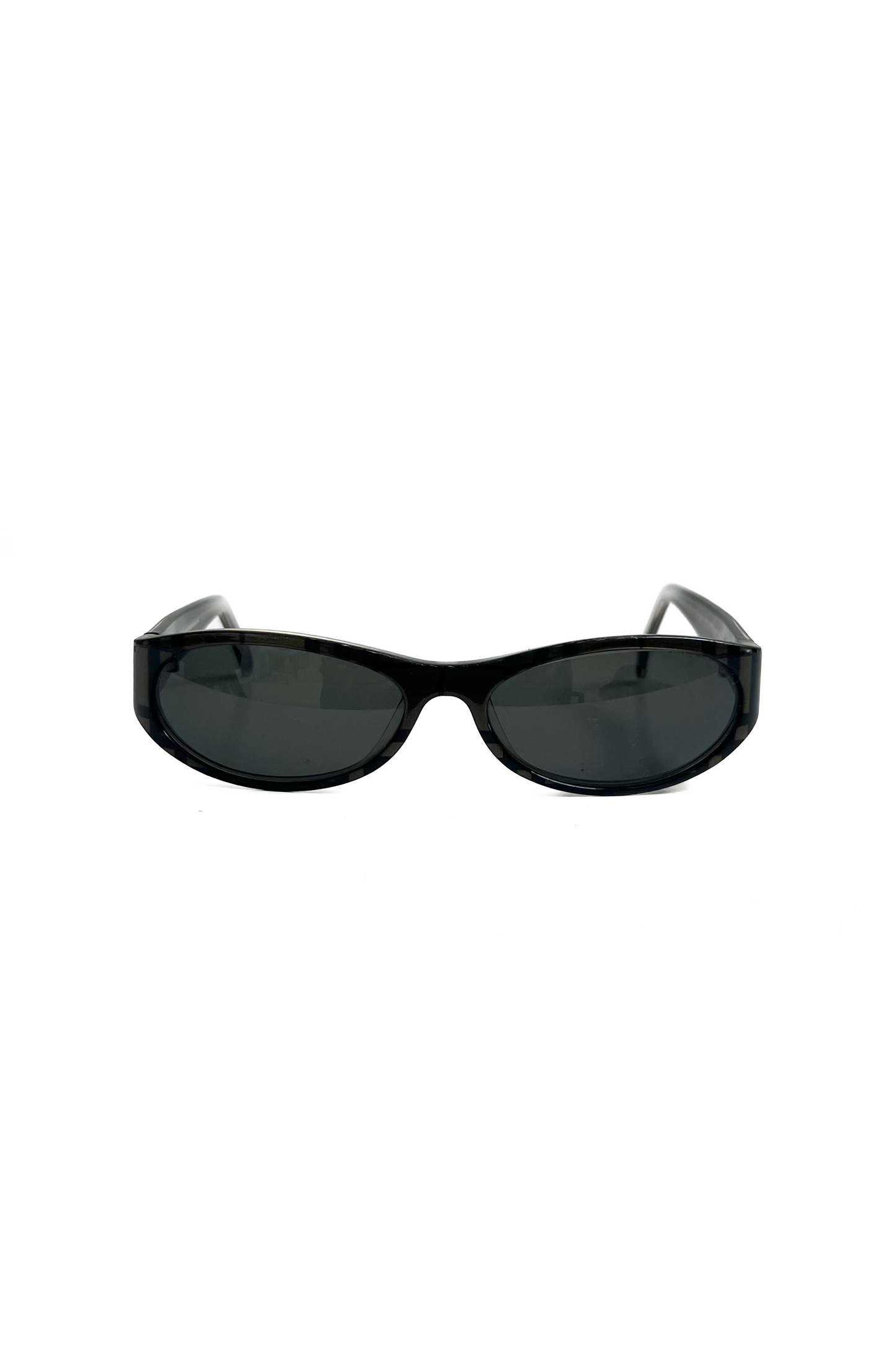 Vintage Olive Checked Tiny Sunglasses