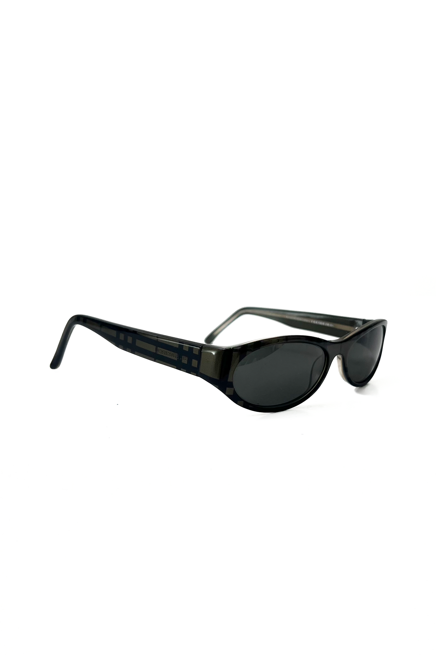Vintage Olive Checked Tiny Sunglasses
