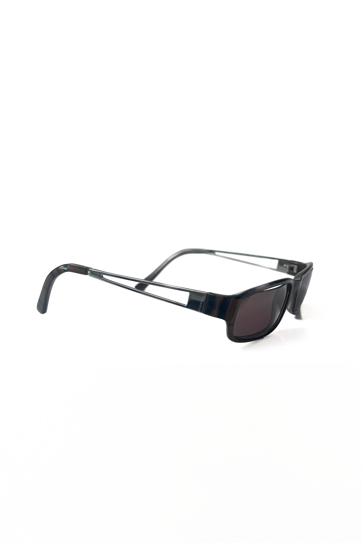 Vintage Chocolate Checked Tiny Sunglasses