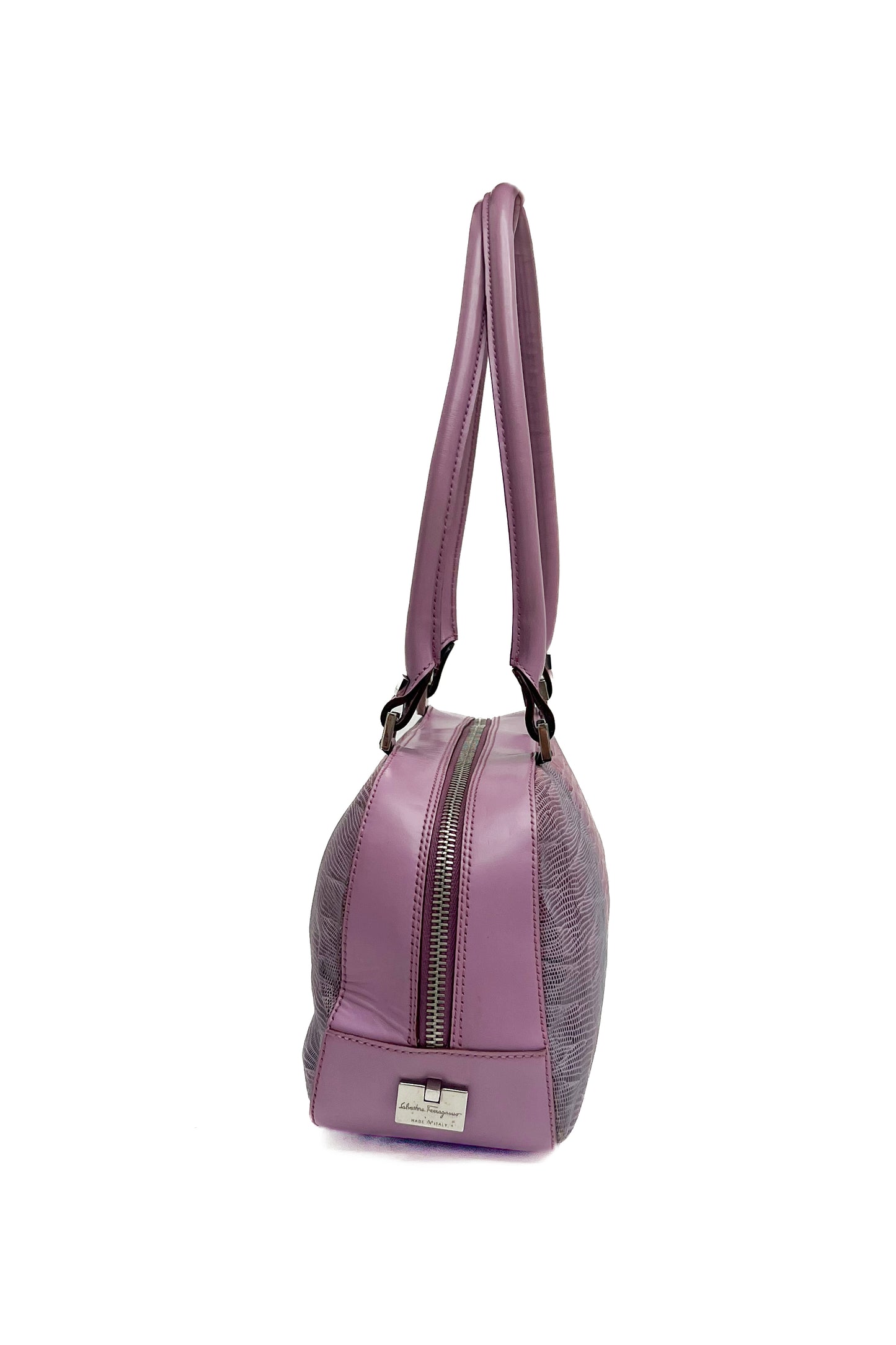 Vintage Pink Lizzard Shoulder Bag