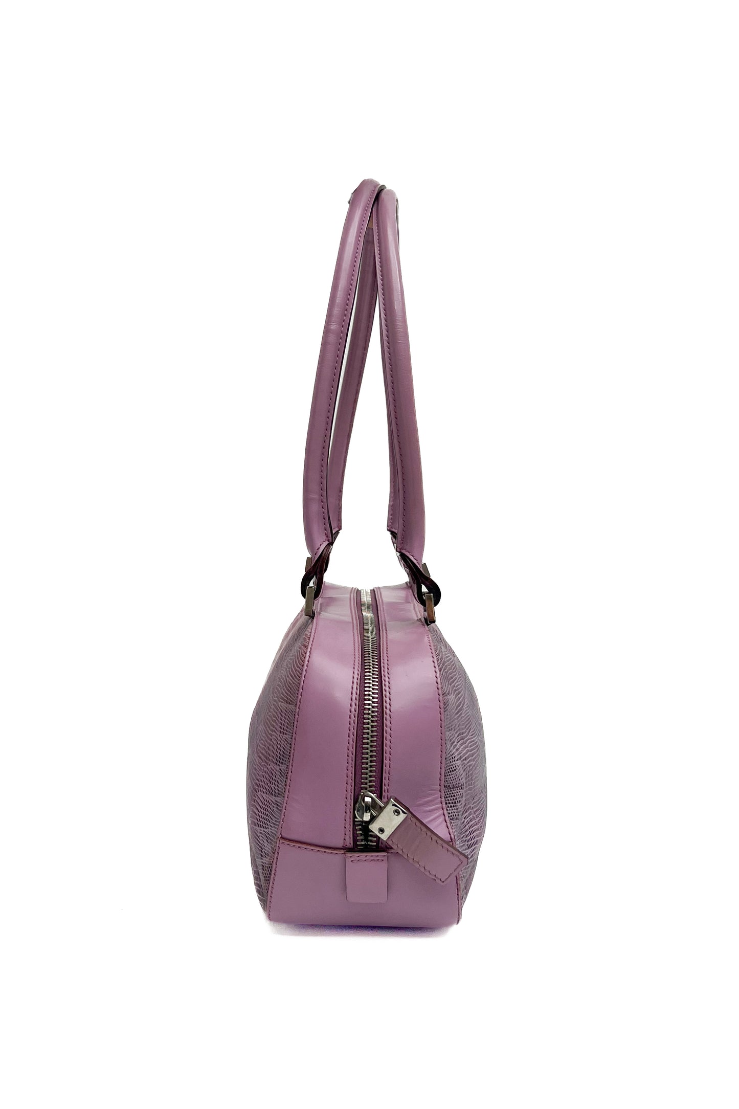Vintage Pink Lizzard Shoulder Bag