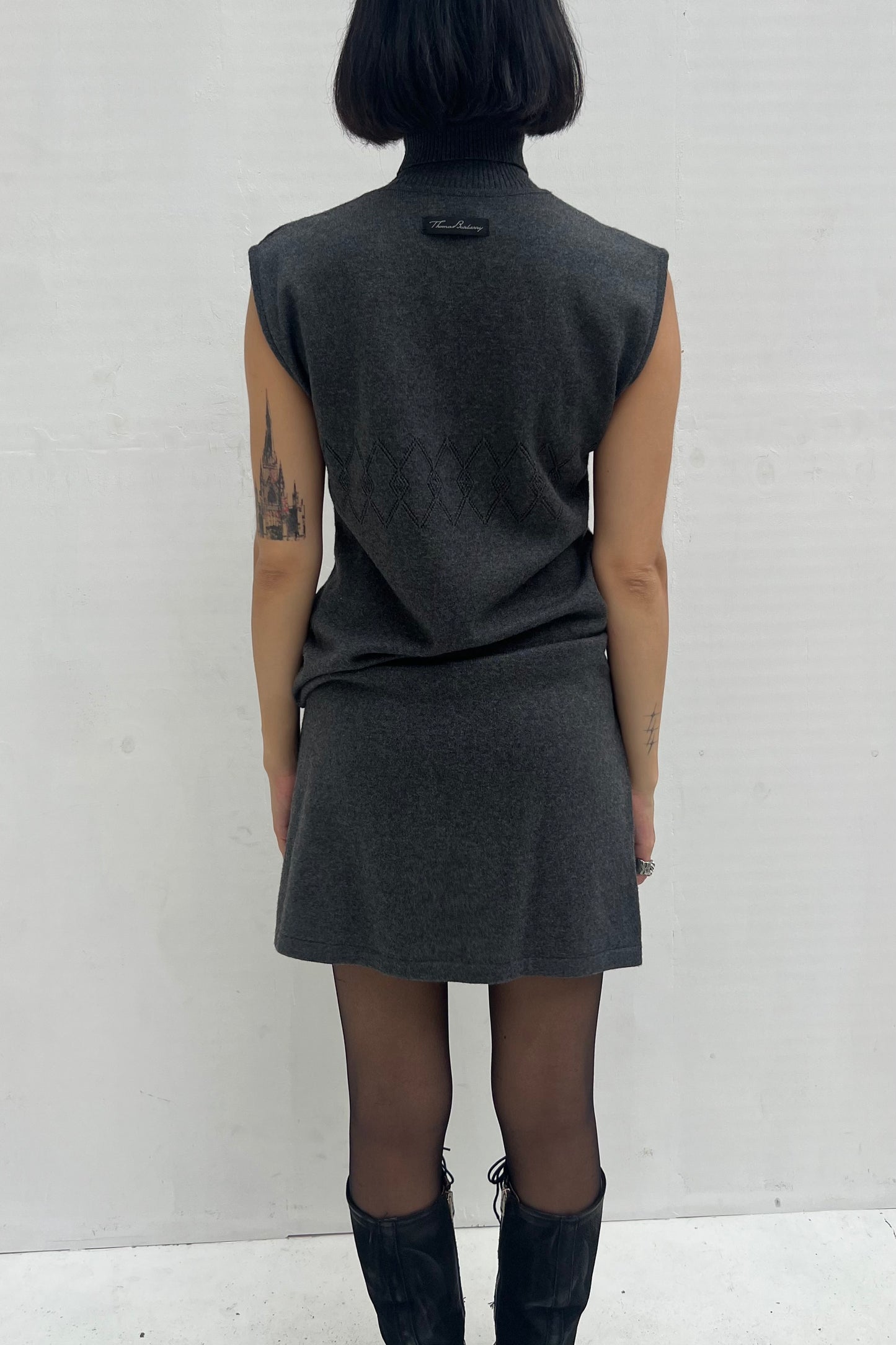 Vintage Grey Woolen Dress