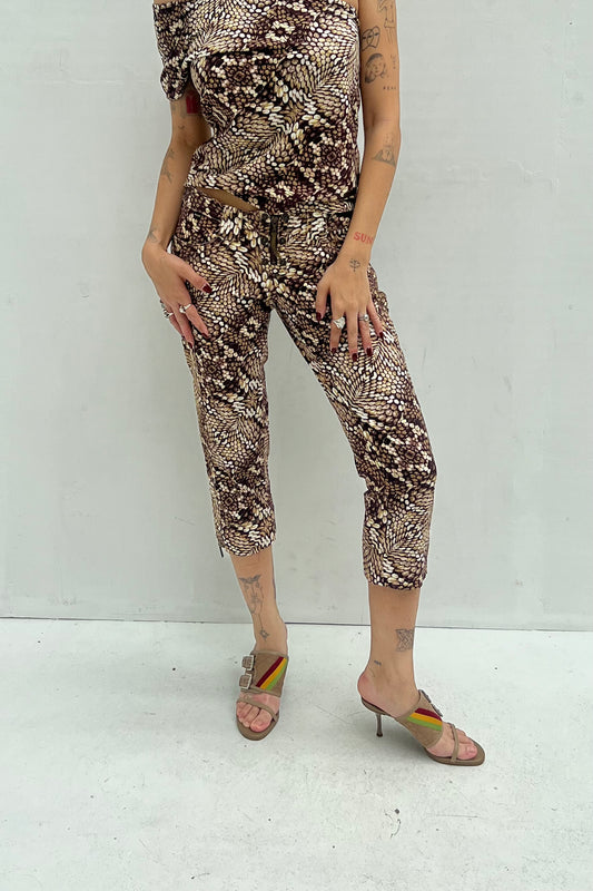 Vintage Snake Capri Pants -
