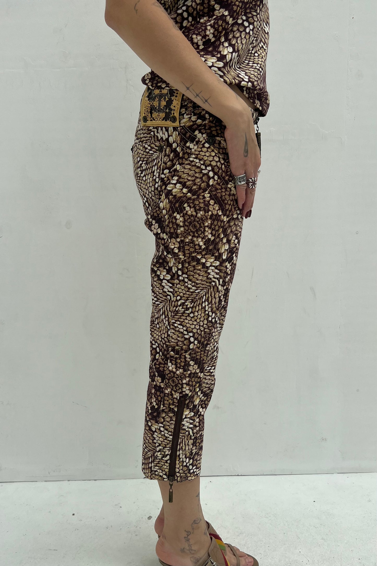 Vintage Snake Capri Pants -