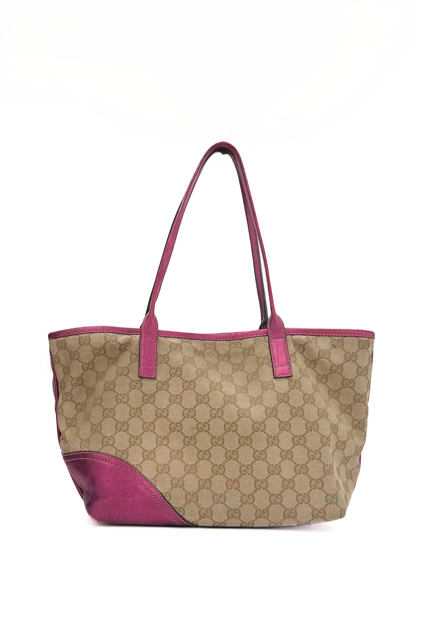 Vintage Classic Mono Pink Metallic Shopper Bag