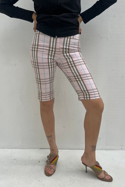 Vintage Pink Check Bermuda