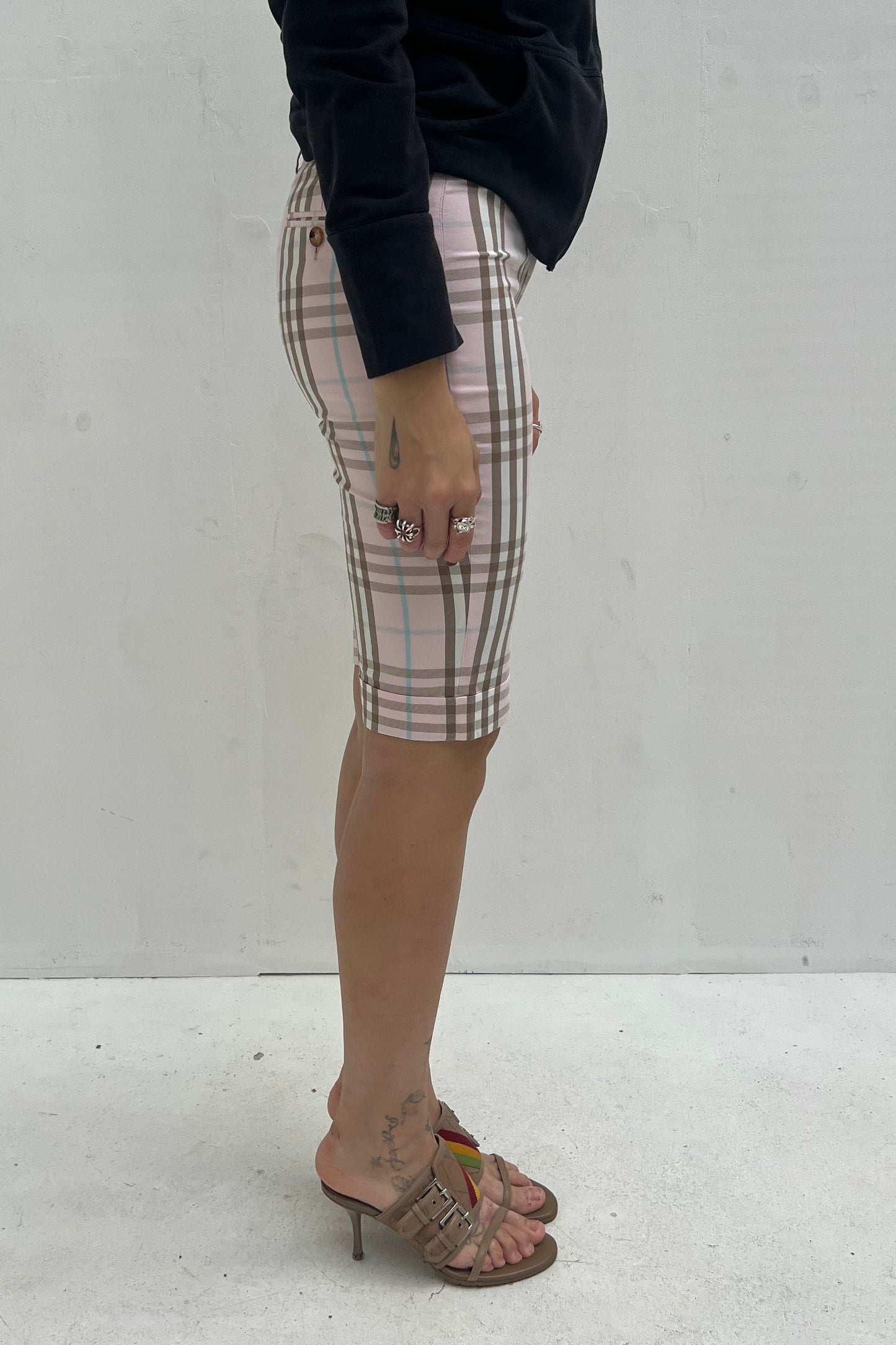 Vintage Pink Check Bermuda
