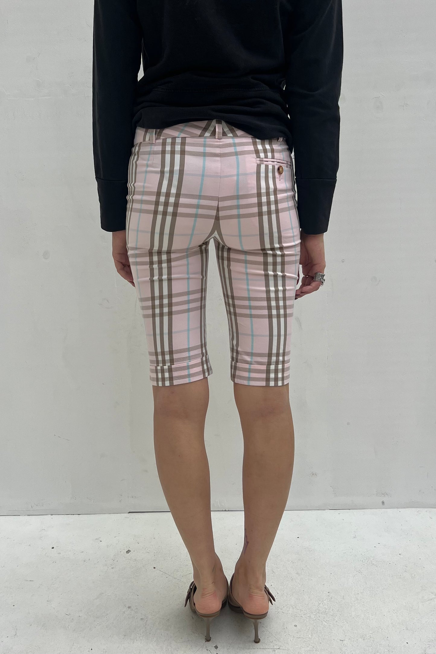 Vintage Pink Check Bermuda