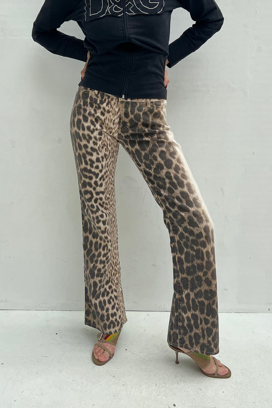 Vintage Leopard & Cream Pants