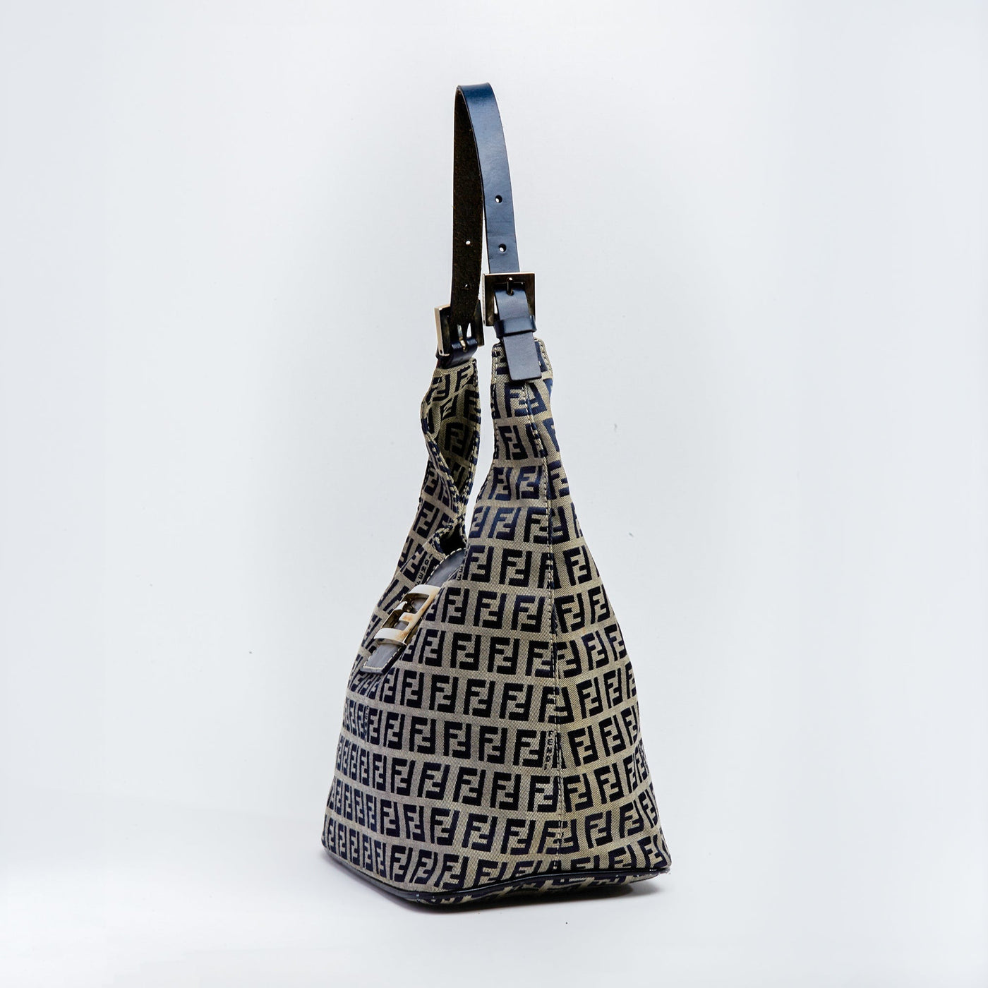 Navy Zucca Bucket Shoulder Bag