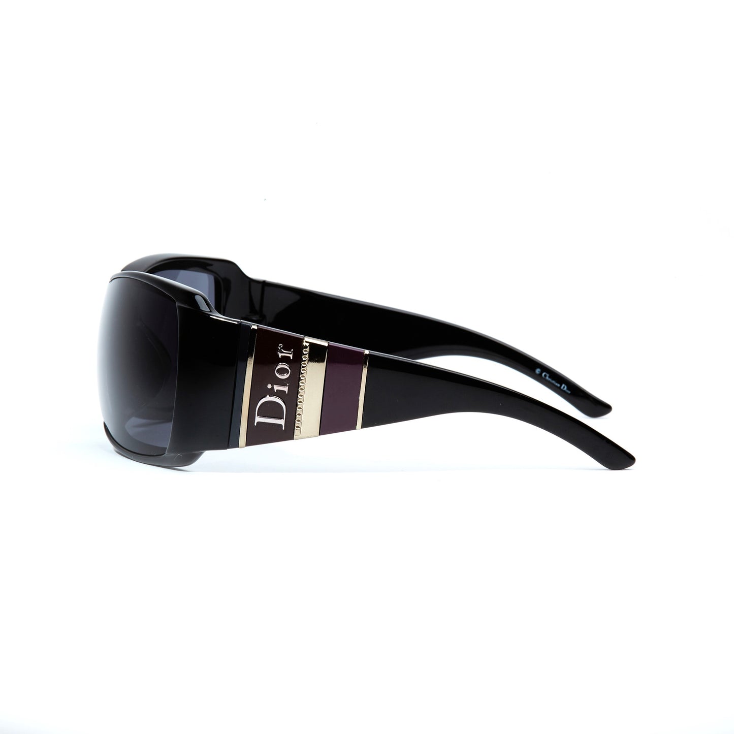 Vintage Dior Black Purple Logo Mask Sunglasses
