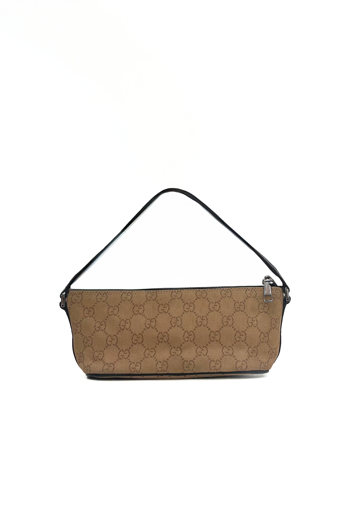 Vintage  Monogram Canvas & Chocolate Handle Pochette