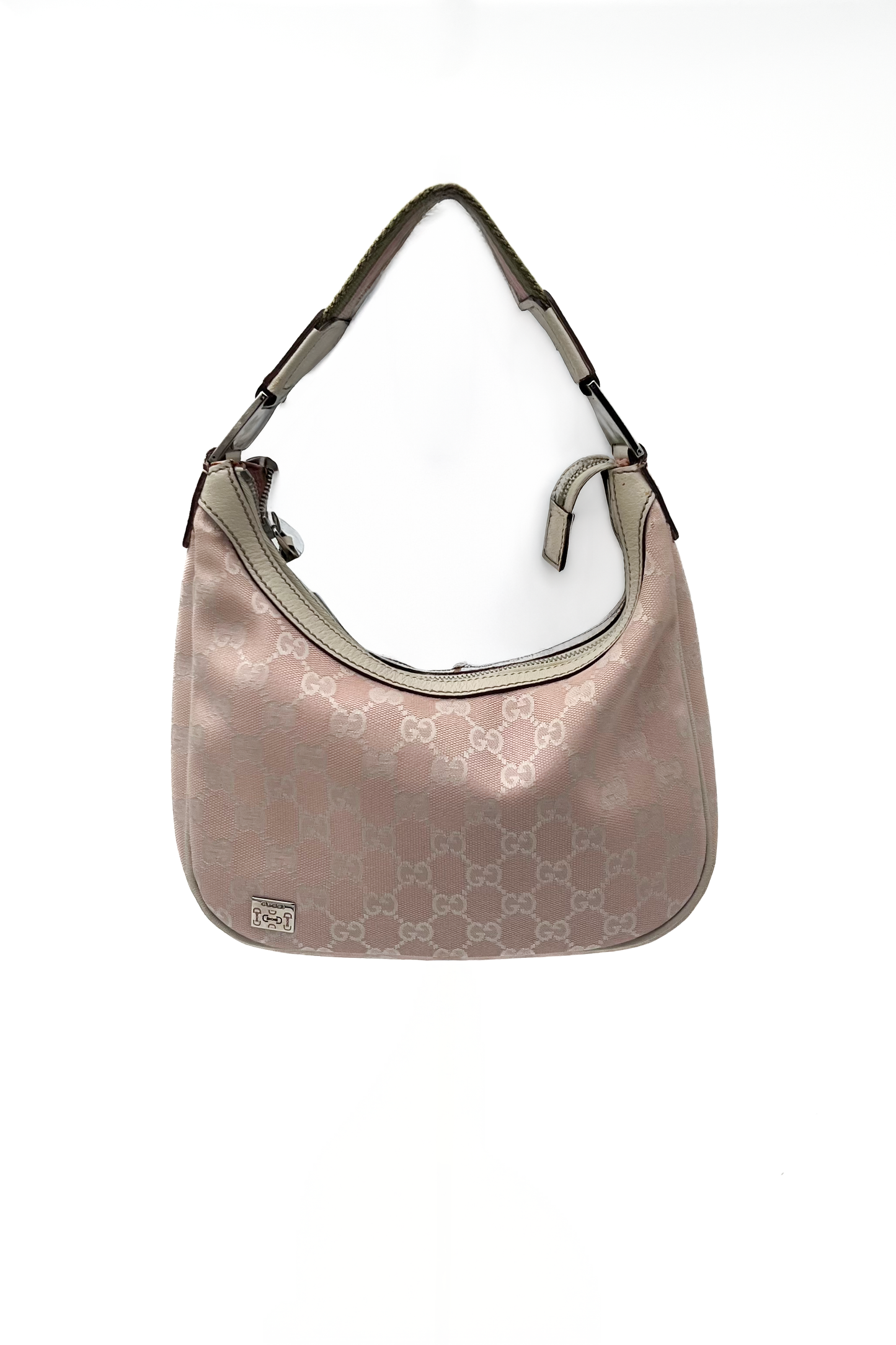 Vintage Pink Monogram & Cream Charmy Shoulder Bag