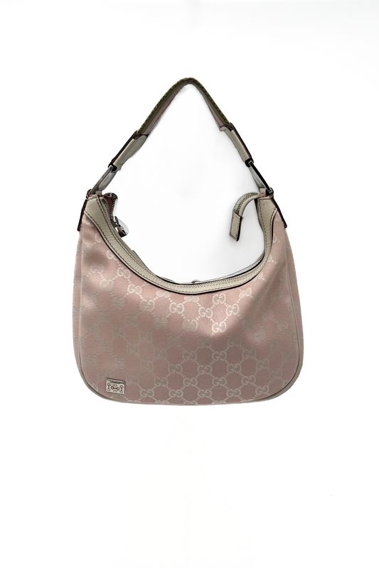 Vintage Pink Monogram & Cream Charmy Shoulder Bag