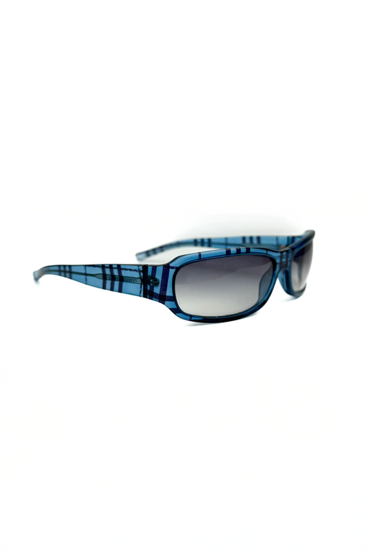 Vintage Blue Check Sunglasses