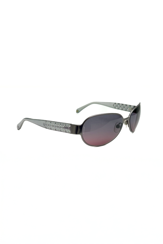 Vintage Lilac Strass Quilted Arms Sunglasses