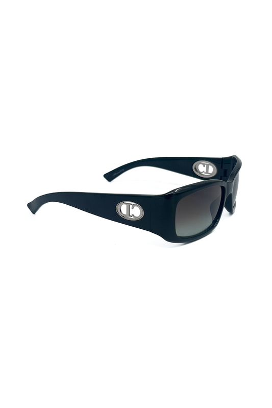 Vintage Black & Silver CD Flavour 2 Sunglasses
